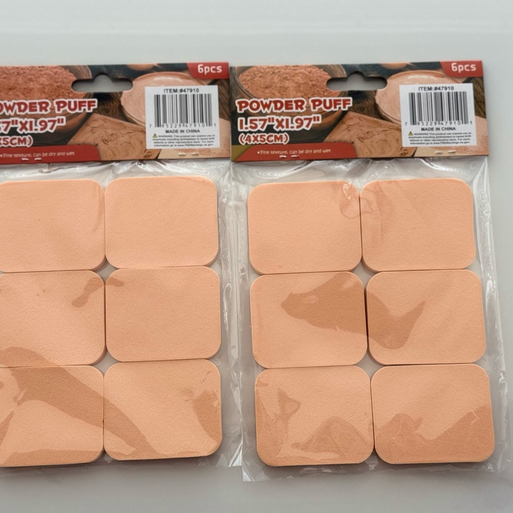 Powder Puff makeup sponge 6pcs + 6pcs = 12 pcs total
